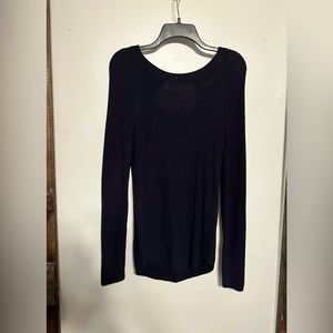 Navy blue tie back sweater